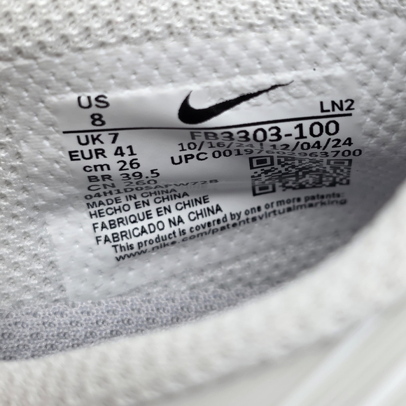 Nike Vapor Speed 3 Men\'s Size 8 White Silver Football Cleats FB3303-100 New main image 10